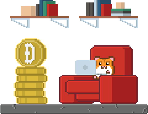 hamster on chair