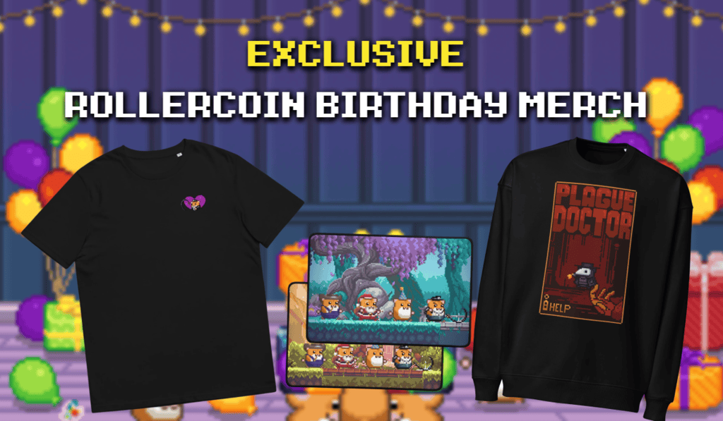 Limited Edition Merch for RollerCoinโs 7-Year Anniversary!
