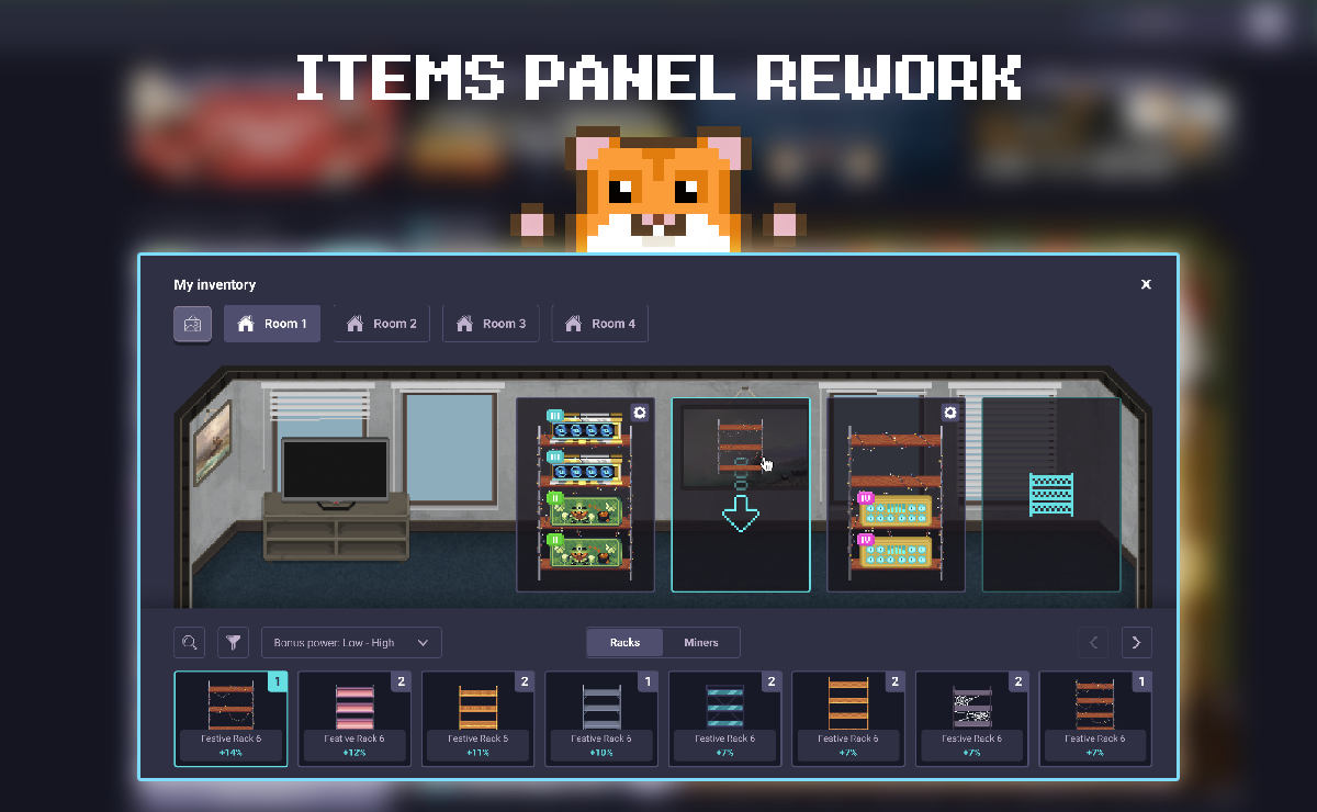 O Painel de Itens do Quarto Renovado Chegou!